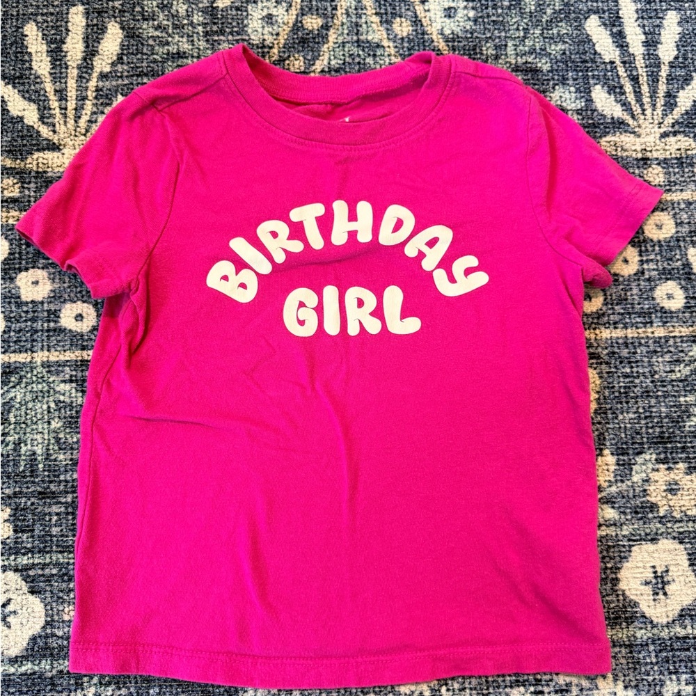 3T Birthday Girl Pink T-Shirt